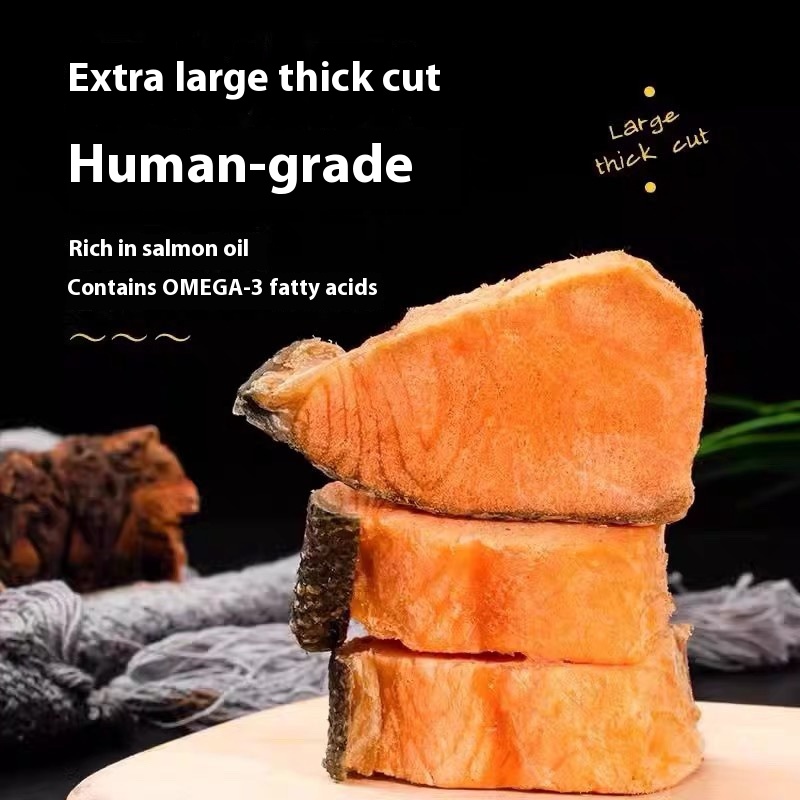 Freeze-dried salmon block dog treats